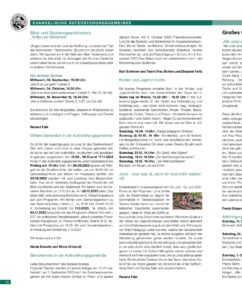 Evangelische Auferstehungsgemeinde — Herbst 2023 – Evangelische Auferstehungsgemeinde, Schiersteiner Leben Herbst 2023, Wiesbaden-Schierstein