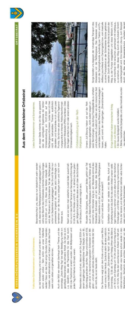 Ortsbeirat Schierstein — Herbst 2024 – Ortsbeirat, Schiersteiner Leben Herbst 2024, Wiesbaden-Schierstein