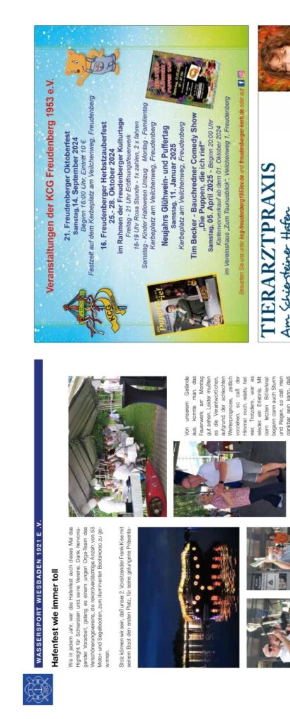 Wassersport Wiesbaden 1921 e.V. — Herbst 2024 – Wassersport Wiesbaden 1921 e.V., Schiersteiner Leben Herbst 2024, Wiesbaden-Schierstein