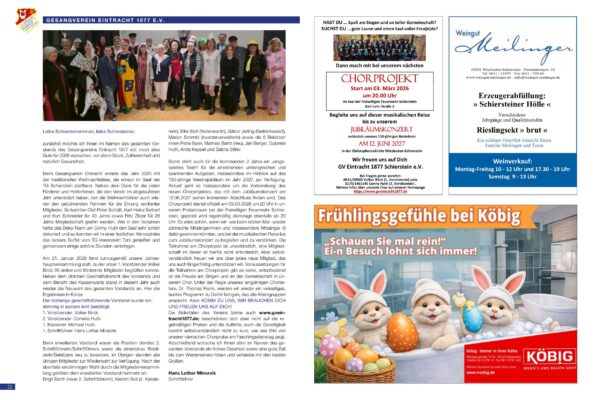 Gesangverein Eintracht 1877 e.V. — Ostern 2026