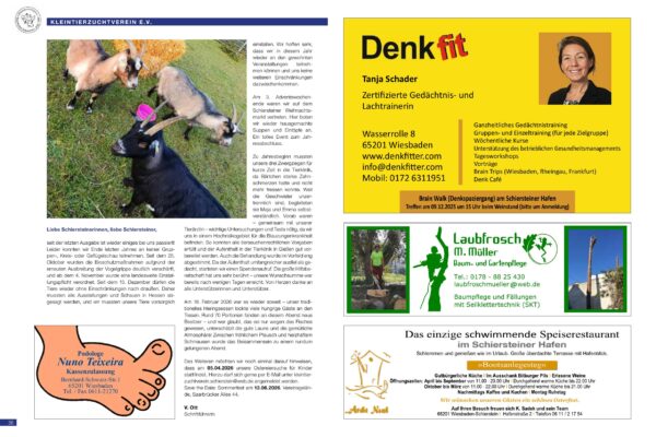 Kleintierzuchtverein Wiesbaden-Schierstein e.V. — Ostern 2026