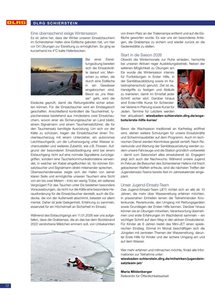 DLRG Schierstein — Ostern 2026 – DLRG Schierstein, Schiersteiner Leben Ostern 2026, Wiesbaden-Schierstein