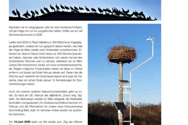 Storchengemeinschaft Wiesbaden-Schierstein — Ostern 2026