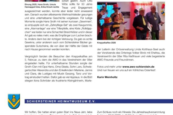 Schiersteiner Heimatmuseum e.V. — Ostern 2026