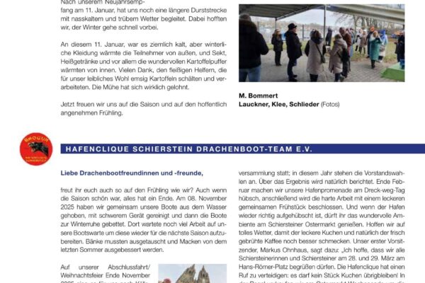 Hafenclique Schierstein Drachenboot-Team e.V. — Ostern 2026