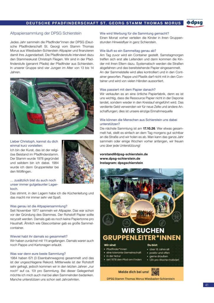 DPSG Pfadfinderschaft St. Georg — Ostern 2026 – DPSG Pfadfinder Schierstein, Schiersteiner Leben Ostern 2026, Wiesbaden-Schierstein