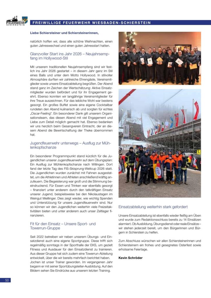 Freiwillige Feuerwehr Wiesbaden-Schierstein — Ostern 2026 – Freiwillige Feuerwehr Schierstein, Schiersteiner Leben Ostern 2026, Wiesbaden-Schierstein