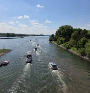 Anfahrt des MCM – Motorbootclub Mittelrhein e.V., Schiersteiner Leben Sommer 2026, Wiesbaden-Schierstein