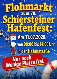 Plakat: Flohmarkt an der Hafenpromenade