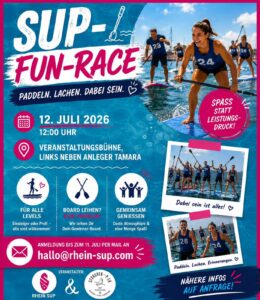 Plakat: SUP-Sommer-Race mit Siegerehrung